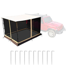 Load image into Gallery viewer, Leaveshade Car Awning Tent Room Deluxe Mesh Screen SUV Room for Heavy Duty Car Rooftop Side Tent Innovated Premium Material Waterproof, UV Block, Oxford Fabric