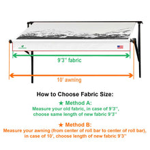 Load image into Gallery viewer, Leaveshade RV Awning Fabric Replacement Motorhome Camper Trailer Tent Fabric Tarpaulin Super Heavy Vinyl Coated Polyester- USA Flag (Custom Looking)