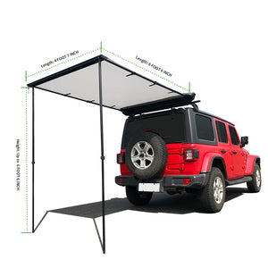 Leaveshade Car Awning Heavy Duty Retractable SUV Rooftop Side Tent Innovated Premium Material & Accessories Waterproof, UV, 30oz Vinyl Case
