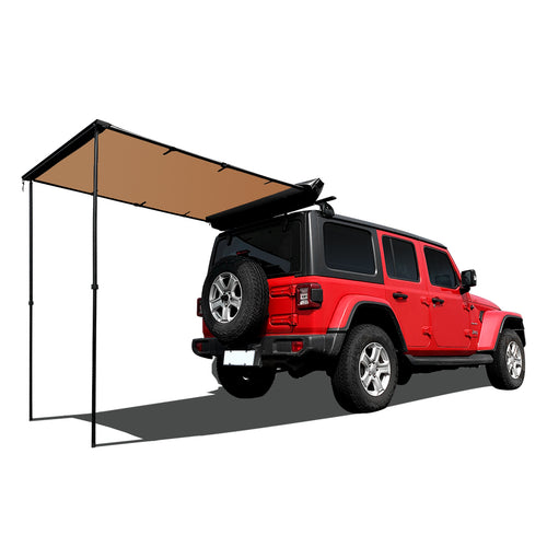 Leaveshade Car Awning Heavy Duty Retractable SUV Rooftop Side Tent Innovated Premium Material & Accessories Waterproof, UV, 30oz Vinyl Case