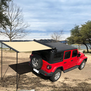Leaveshade Car Awning Heavy Duty Retractable SUV Rooftop Side Tent Innovated Premium Material & Accessories Waterproof, UV, 30oz Vinyl Case