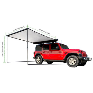 Leaveshade Car Awning Heavy Duty Retractable SUV Rooftop Side Tent Innovated Premium Material & Accessories Waterproof, UV, 30oz Vinyl Case