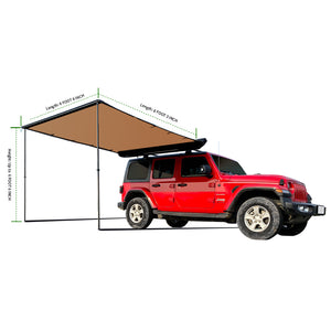 Leaveshade Car Awning Heavy Duty Retractable SUV Rooftop Side Tent Innovated Premium Material & Accessories Waterproof, UV, 30oz Vinyl Case