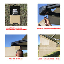 Load image into Gallery viewer, Leaveshade RV Awning Sun Shade Screen - Beige Front Sunshade Sunblocker