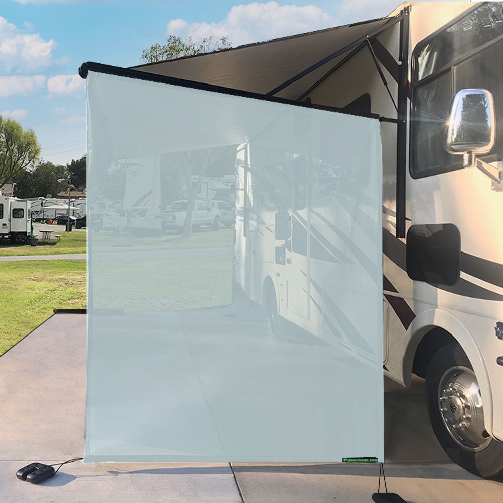 Solid Rv Shade Leaveshade RV Awning Side Shade 9'X7' - Mesh Sunshade Netting Screen f